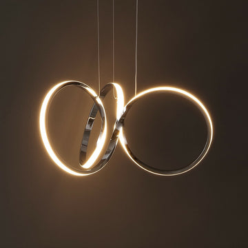 Helix 24" 1-Light Contemporary Minimalist Aluminum Ribbon Integrated LED Pendant - JONATHAN Y